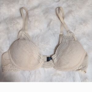 Chic Beige Lace Bra
